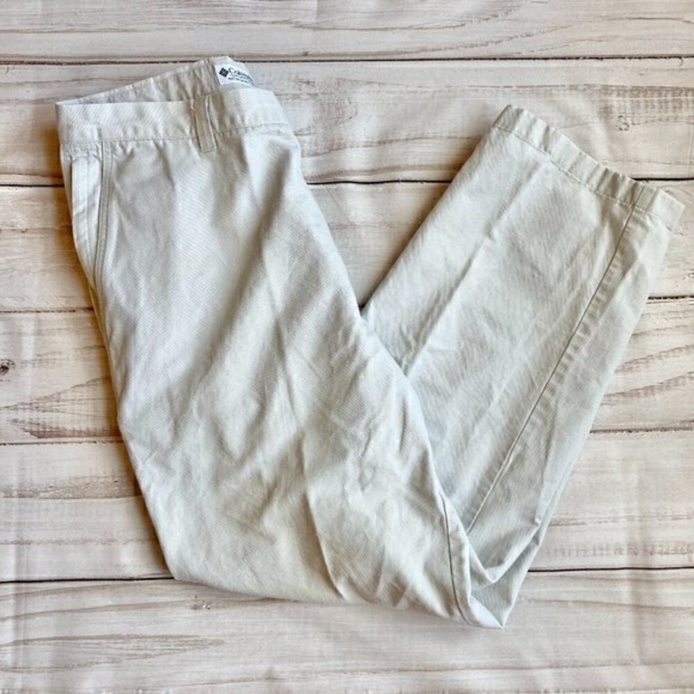 Columbia Men's Beige Full Length Pants Size 36